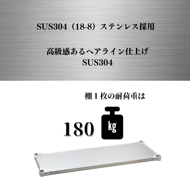 プロフェイス ステンレスラック シェルフ オープンラック ステンレス製 2段 奥行460×高さ710mm