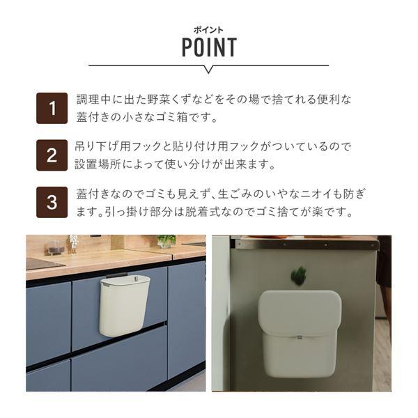 【法人限定】【12個セット】扉や引き出しに掛けて使える フタ付き 生ごみ ゴミ箱 大容量 9リットル 改良型 キッチントイレ ゴミ箱 TSGP-547