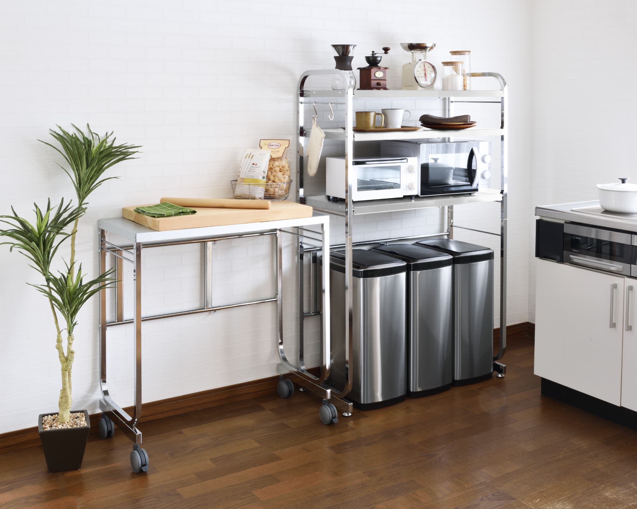 460ベンチ型 カムシェルビングセット 46×107×H183cm 4段 キャンブロ 460ベンチ型 カムシェルビングセット 46×76×H183cm 4段